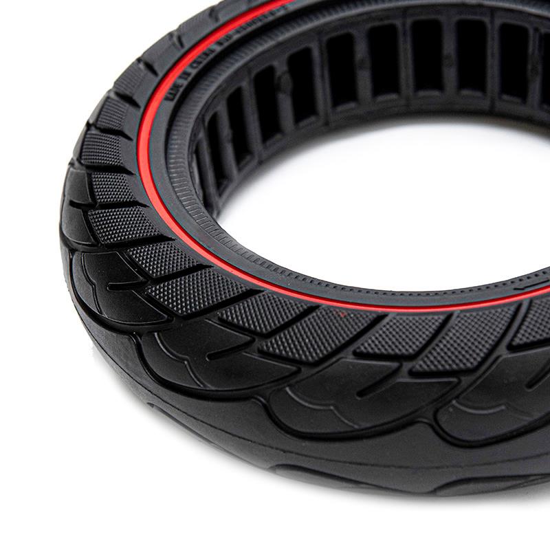 Rueda maciza ultraligera 10x2,5-6,1/B44 línea roja [Nedong] - RuedaQrueda