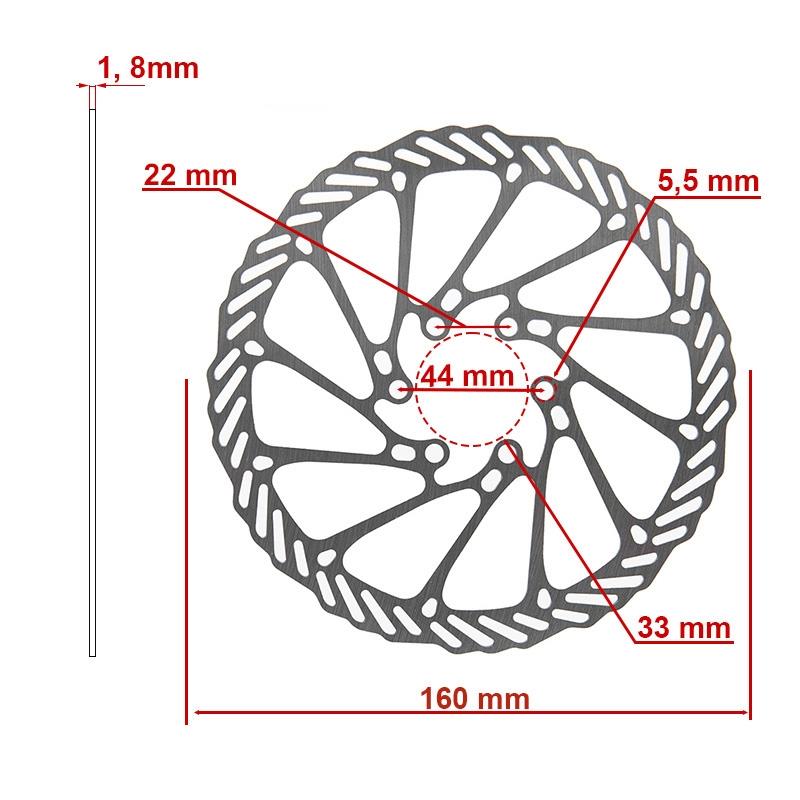 Disco de freno G3 160mm 6H plata - RuedaQrueda