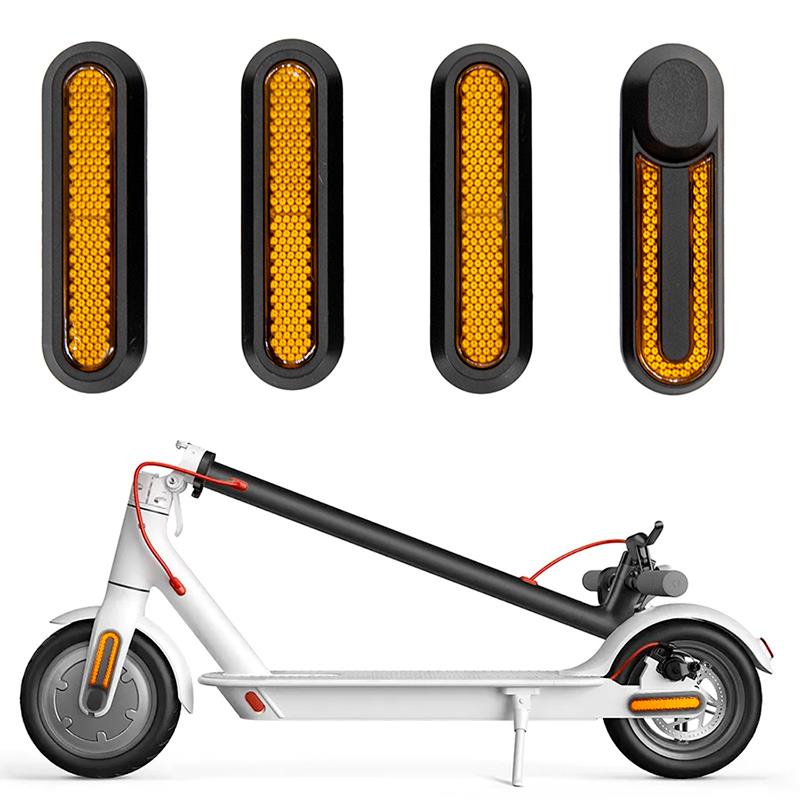 Catadióptrico negro con reflector amarillo para Xiaomi - RuedaQrueda