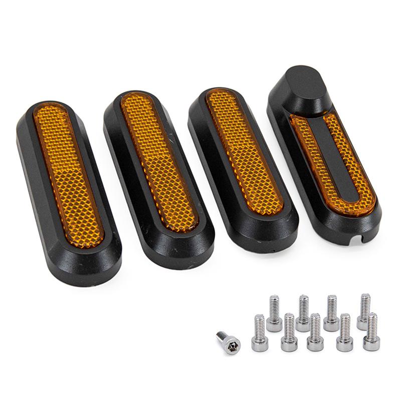 Catadióptrico negro con reflector amarillo para Xiaomi - RuedaQrueda