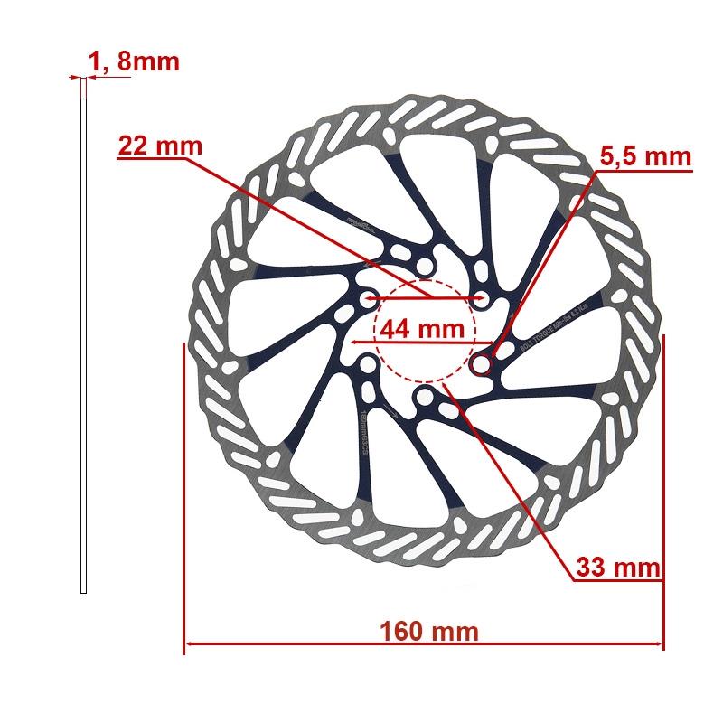 Disco de freno G3 160mm 6H azul - RuedaQrueda