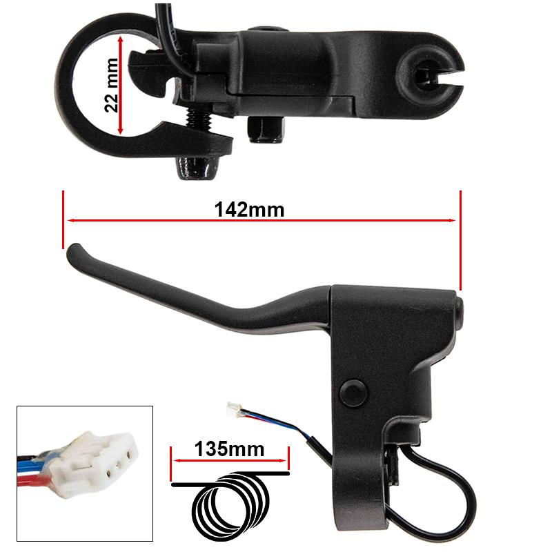 Maneta de freno con hall sin tensor L para Xiaomi - Conector JST ZH - 10uds - RuedaQrueda