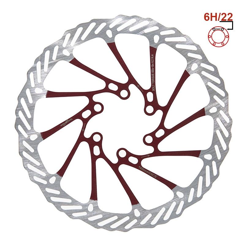 Disco de freno G3 160mm 6H rojo - RuedaQrueda