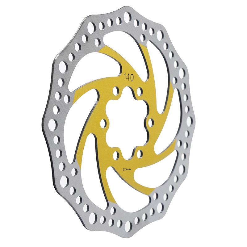 Disco de freno R6.1 140mm 6H amarillo - RuedaQrueda