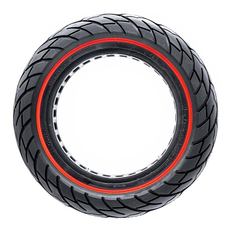 Rueda maciza ultraligera 10x2,5-6,1/B34 - línea roja [Nedong] - RuedaQrueda