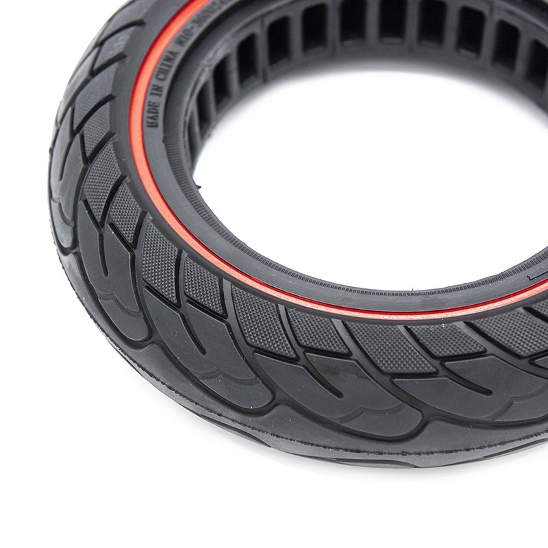 Rueda maciza ultraligera 10x2,5-6,1/B34 - línea roja [Nedong] - RuedaQrueda