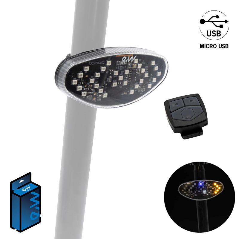 Intermitente trasero recargable con bluetooth EWI001 - RuedaQrueda