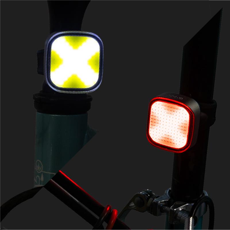 Juego de luces frontal y trasera recargable EWL004 alta potencia - RuedaQrueda