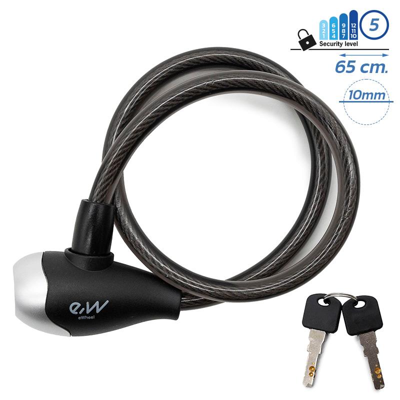 Candado de llave EWLK016 negro - RuedaQrueda