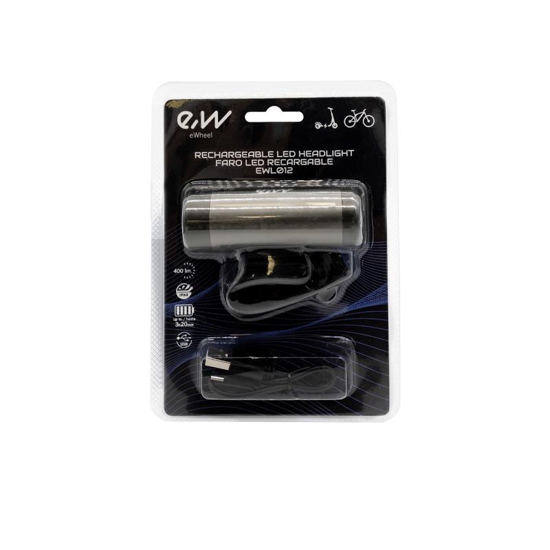 Luz led frontal recargable 400 Lumen EWL012 - RuedaQrueda