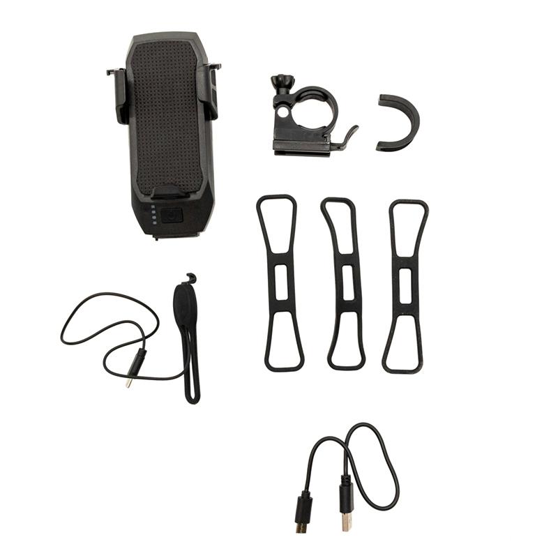 Soporte móvil EWS009 con powerbank, bocina y luz - RuedaQrueda