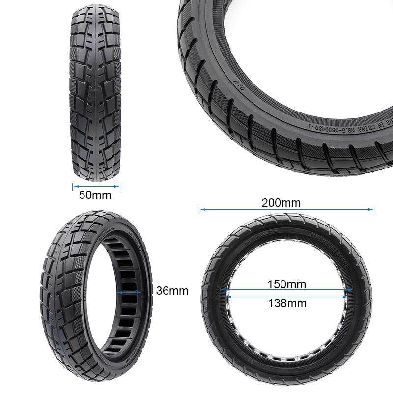 Rueda maciza ultraligera 8,5x2-6,1/B34 offroad linea negra - RuedaQrueda