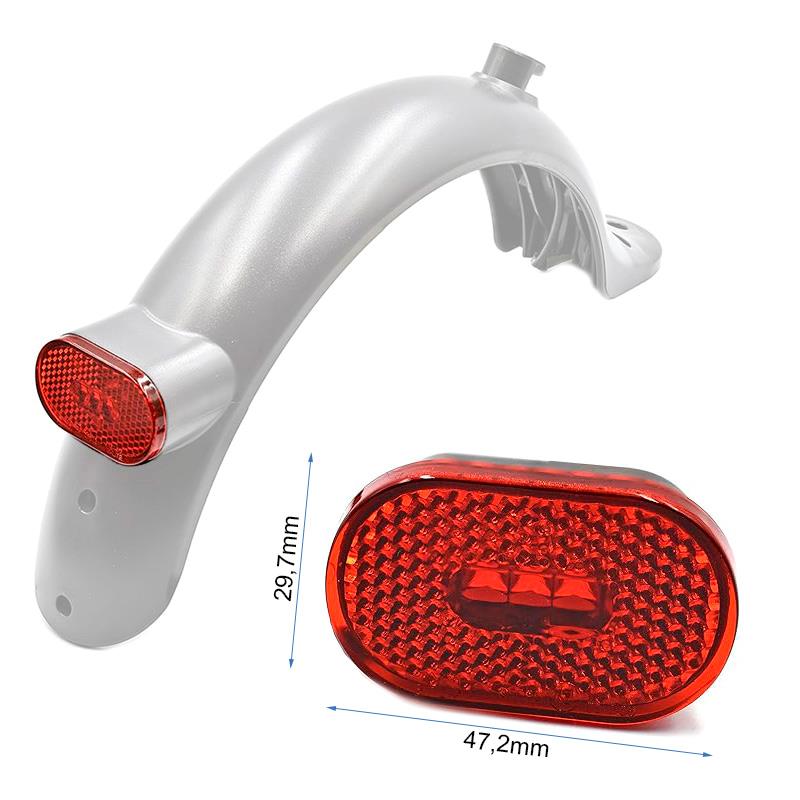 Luz trasera guardabarros 5-12V para Xiaomi 1S, Essential, Pro2 y MI3 - RuedaQrueda