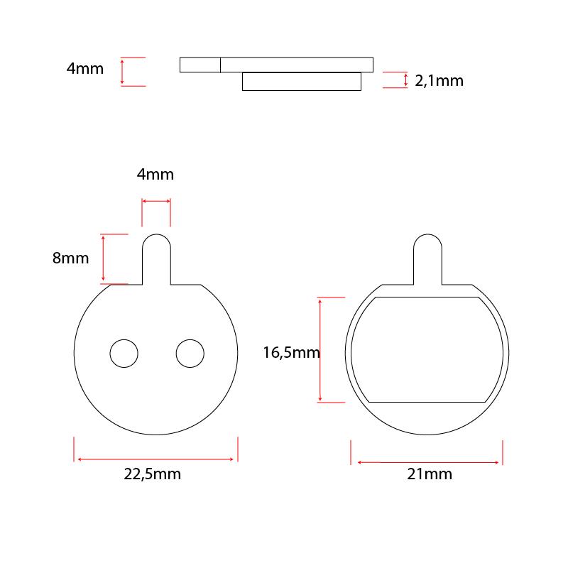 CT004-R pastilla resina - 2 juegos - RuedaQrueda