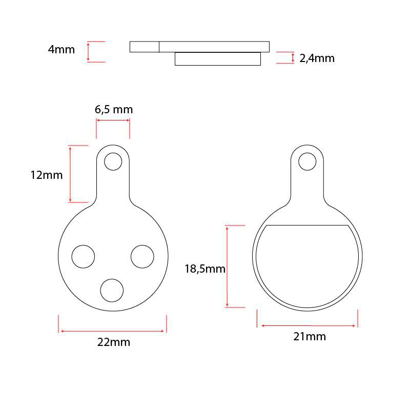 CT009-R pastilla resina - 2 juegos - RuedaQrueda