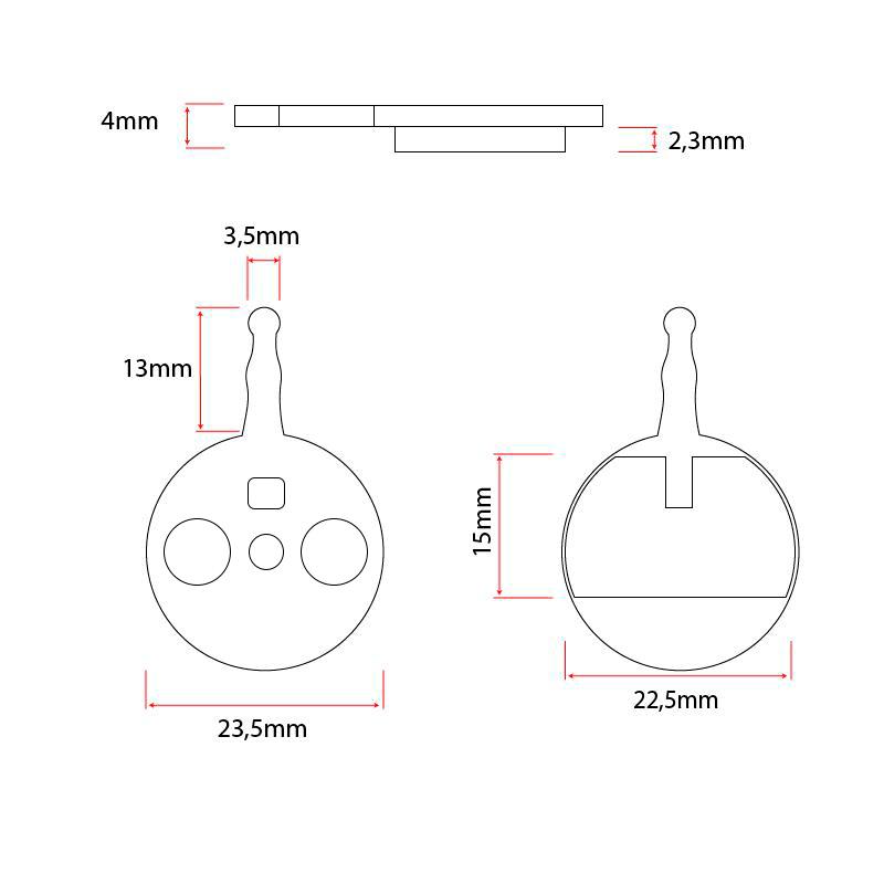 CT010-R pastilla resina - 2 juegos - RuedaQrueda