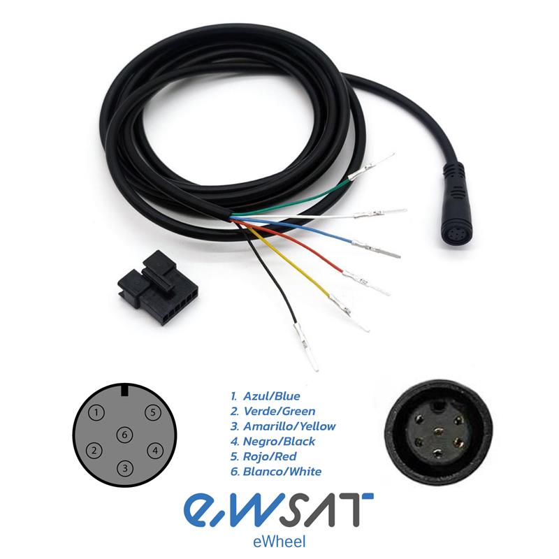 Cable bus display/controladora Waterproof 8mm a SM - 1/1 1,45M - RuedaQrueda