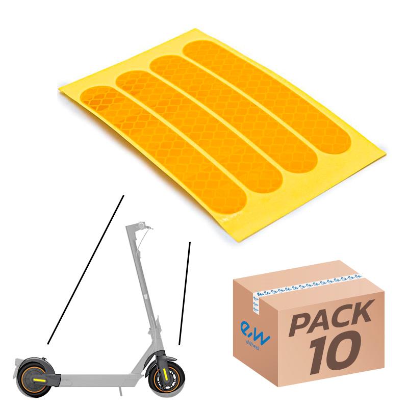 Adhesivo reflectante amarillo para Max G30 - RuedaQrueda