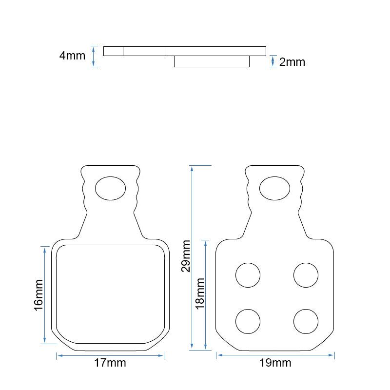 Pastilla de freno RT012-C cerámica - Juego de 4 - RuedaQrueda