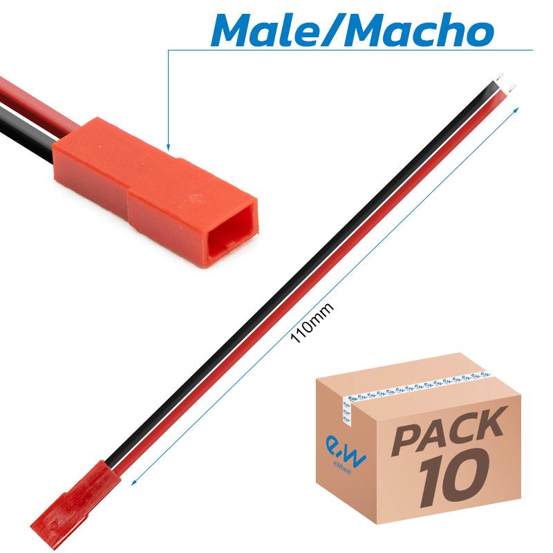 Conector JST con cable - 10 MACHO - RuedaQrueda