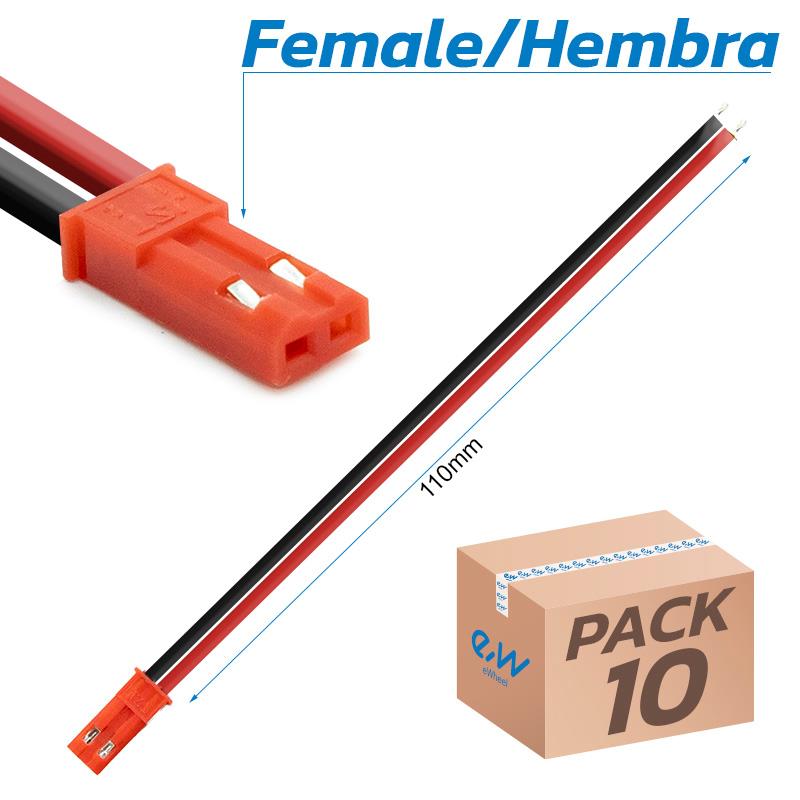 Conector JST con cable - 10 HEMBRA - RuedaQrueda