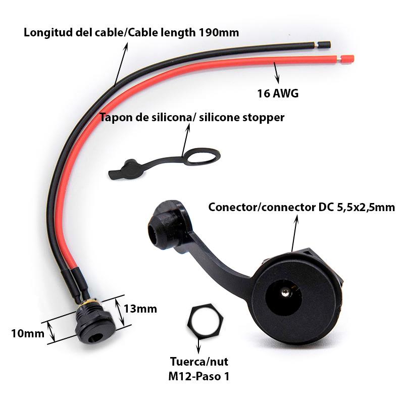 Puerto de carga DC 5,5x2,5mm - RuedaQrueda