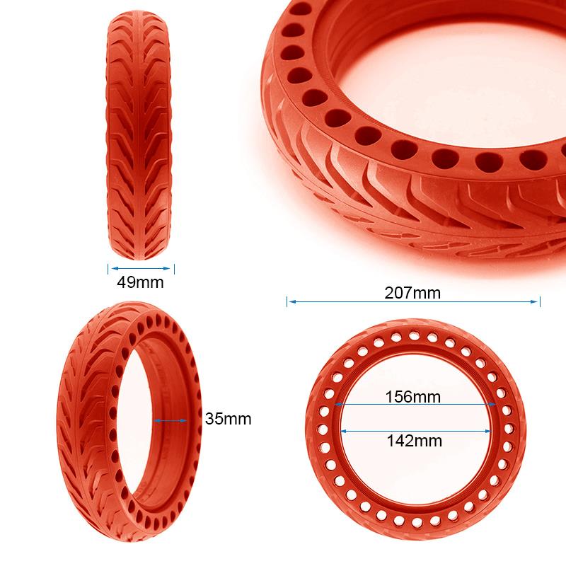 Rueda maciza perforada 8,5x2-6,1/B34 - rojo - RuedaQrueda