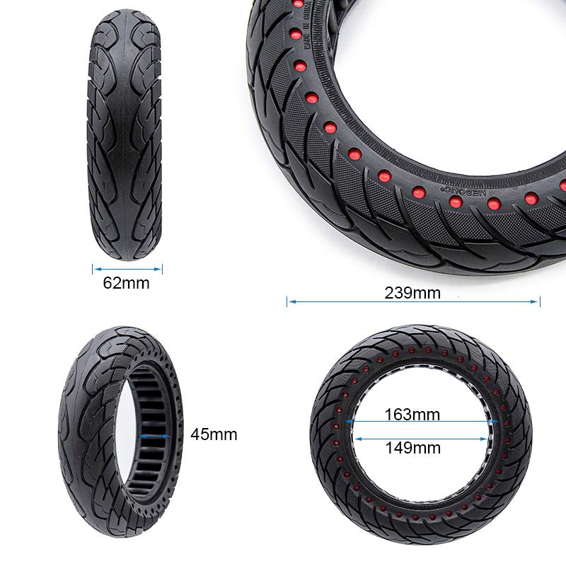 Rueda maciza ultraligera 10x2,5-6,1/B44 - puntos rojos [Nedong] - RuedaQrueda