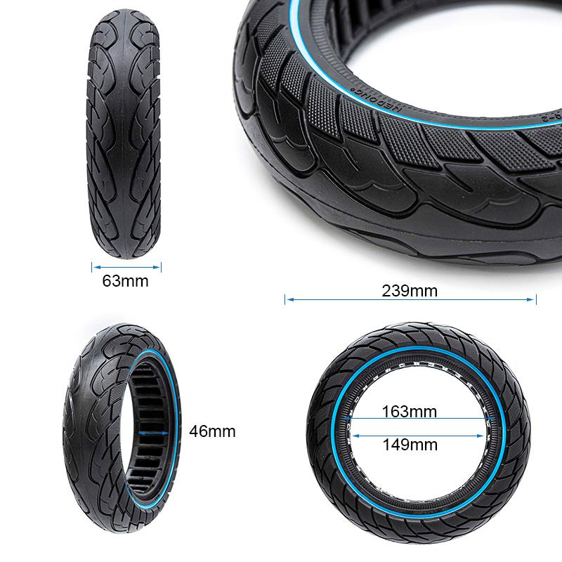 Rueda maciza ultraligera 10x2,5-6,5/B44 - línea azul [Nedong] - RuedaQrueda