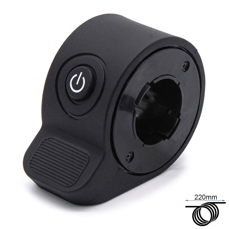 Acelerador con botón de encendido negro - RuedaQrueda