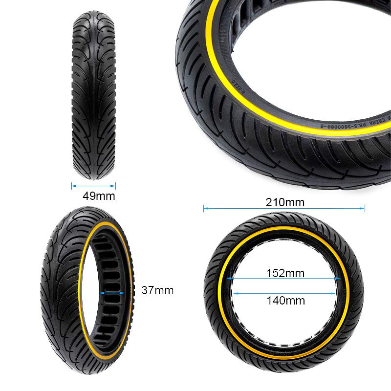 Rueda maciza ultraligera 8,5x2-6,1/B34 - línea amarilla [Nedong] - RuedaQrueda