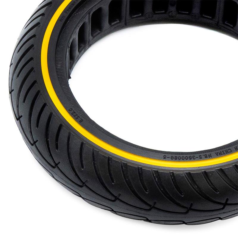 Rueda maciza ultraligera 8,5x2-6,1/B34 - línea amarilla [Nedong] - RuedaQrueda