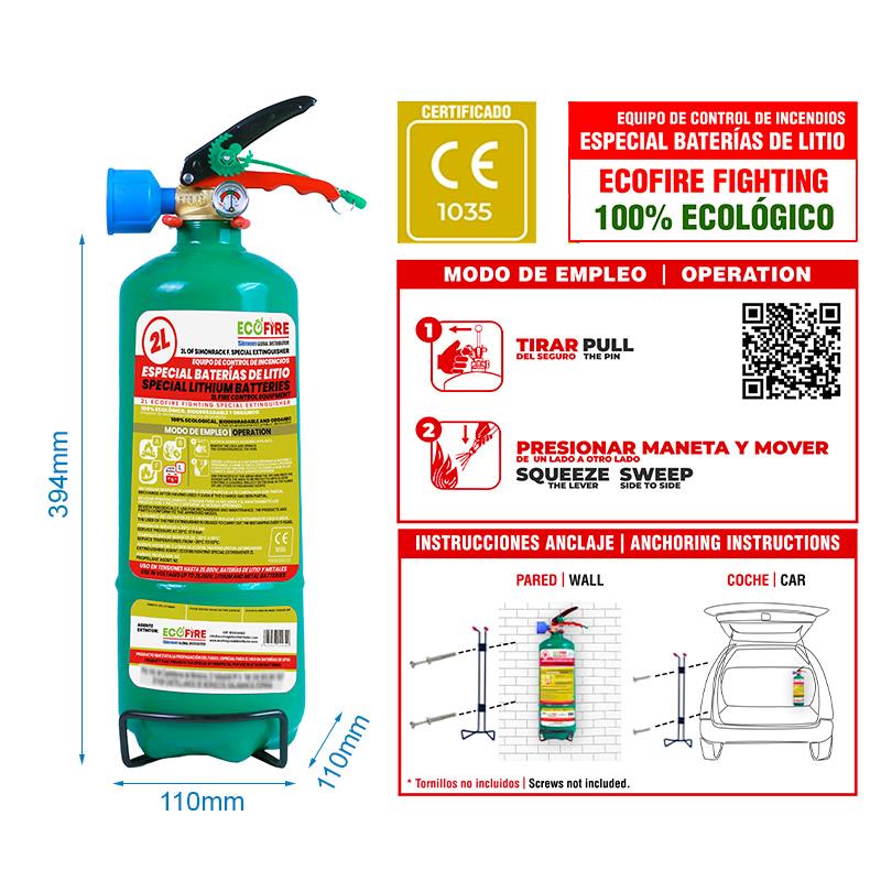 Extintor dieléctrico para baterías - RuedaQrueda