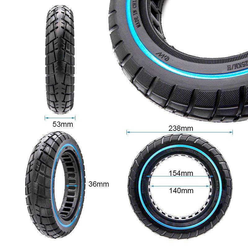 Rueda maciza offroad ultraligera 10x2,125-6,1/B34 linea azul - RuedaQrueda