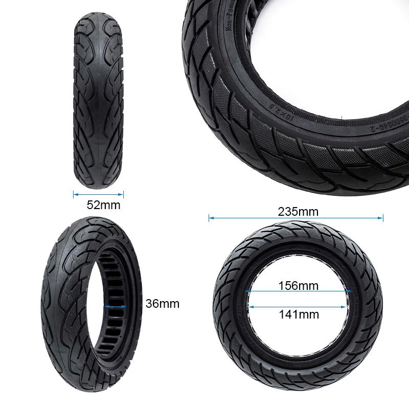 Rueda maciza ultraligera 10x2,125-6,1/B34 - línea negra - RuedaQrueda