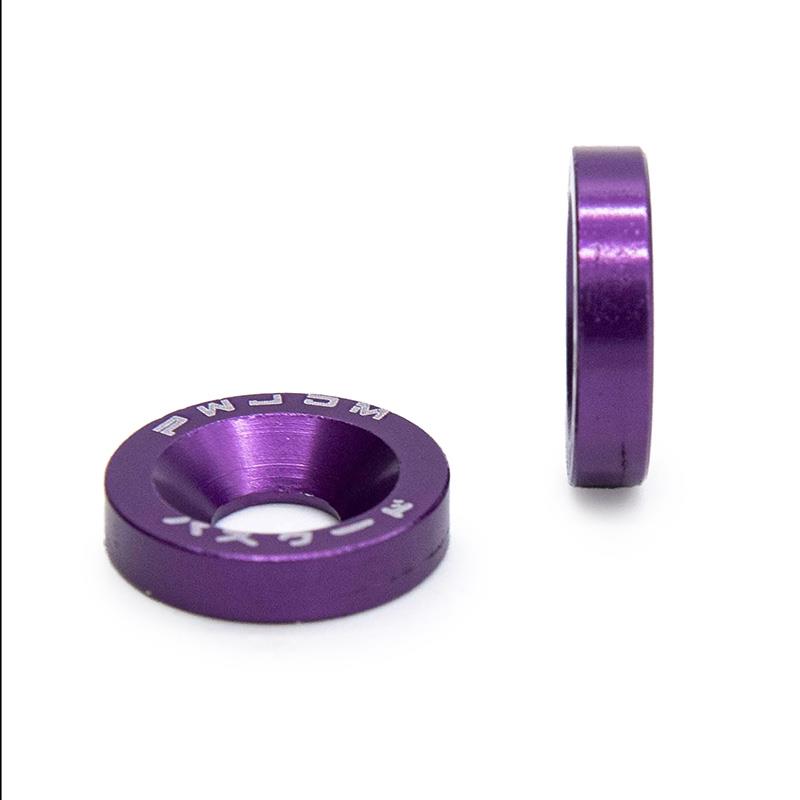 Arandela JDM violeta con tornillos M6x16 - 10uds - RuedaQrueda