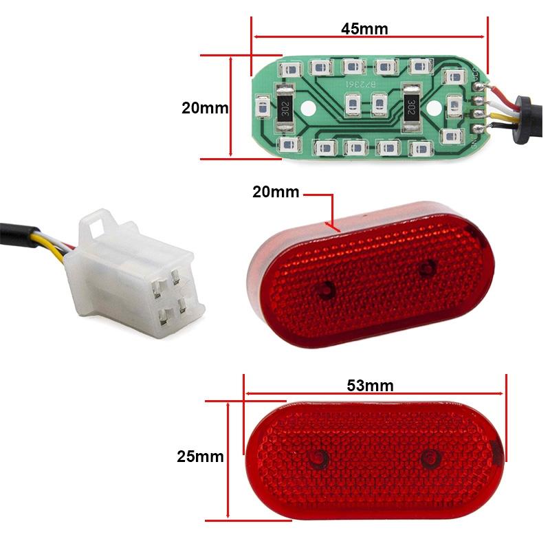 Luz trasera guardabarros 5-70V para Smartgyro Speedway/Rockway/Crossover - RuedaQrueda