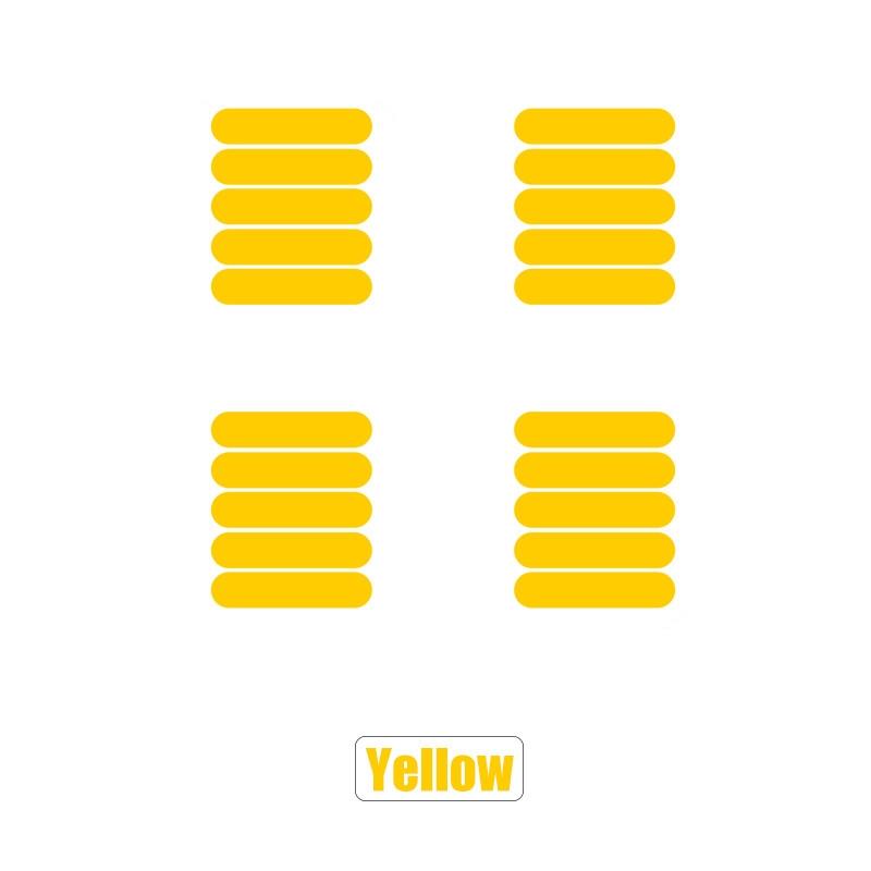 Pegatinas reflectantes 90x20mm amarilla - 20uds - RuedaQrueda