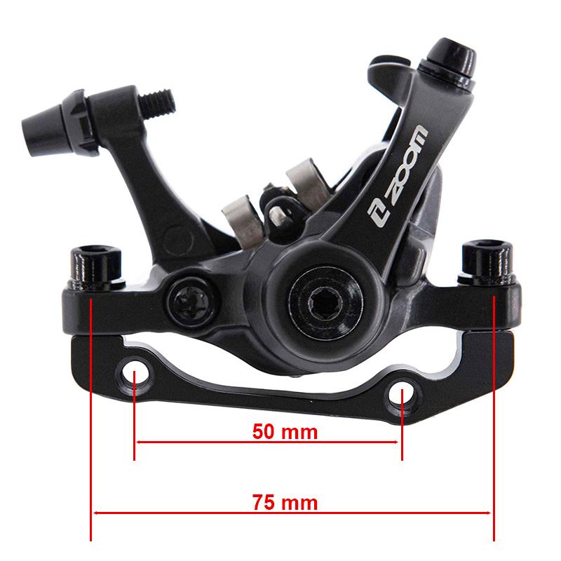 Pinza de freno DB680/RT004-M01 mecánica L 70mm negra [Zoom] - Con soporte F160/R140 - RuedaQrueda