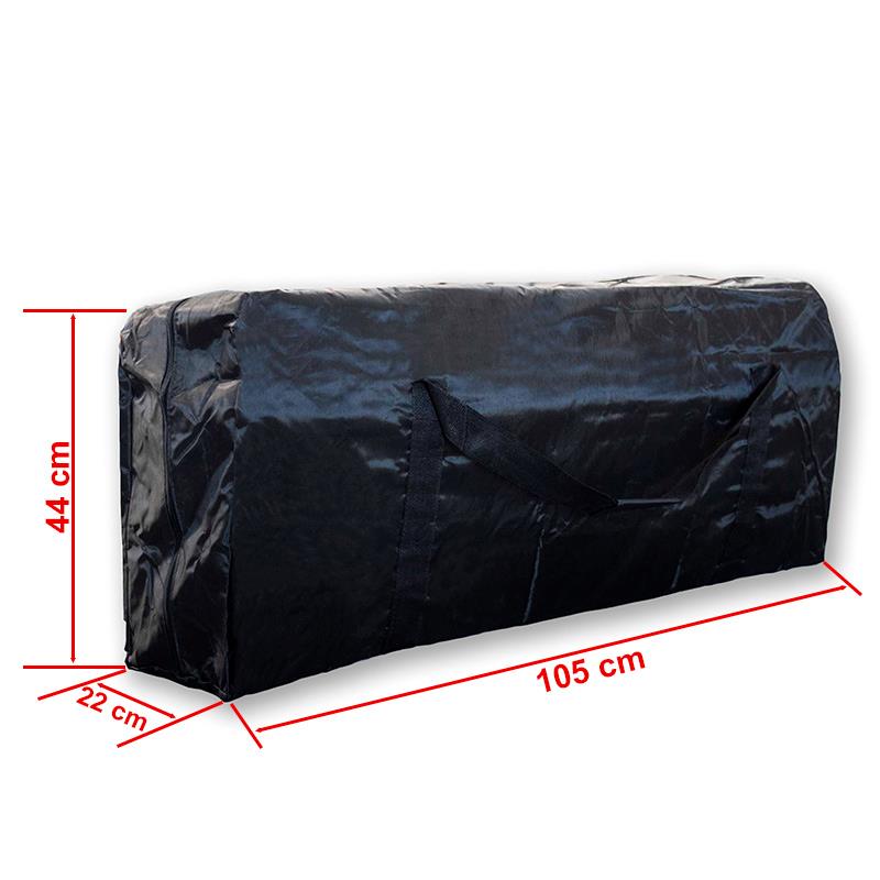 Funda de tela impermeable 100x40x20 cm negra - RuedaQrueda