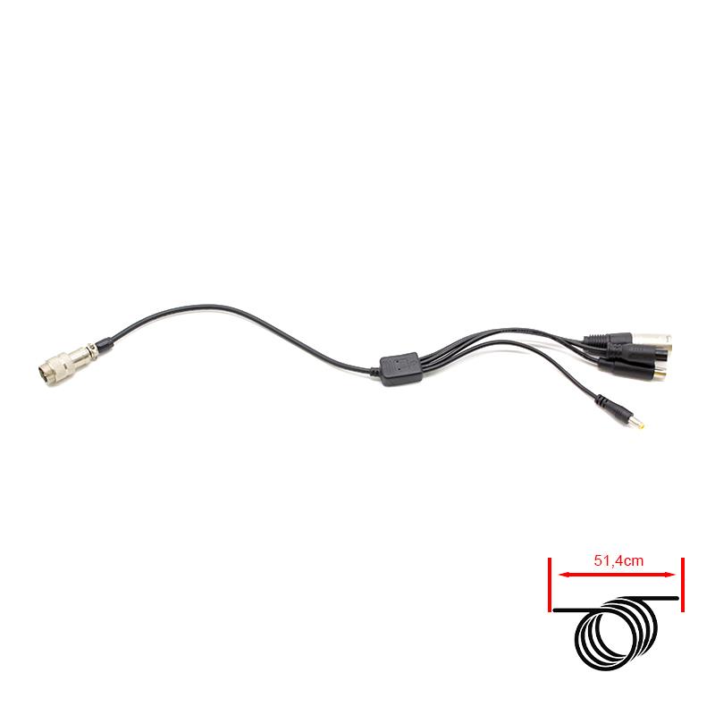 Adaptador GX16 a DC/XLR/GX12 - RuedaQrueda