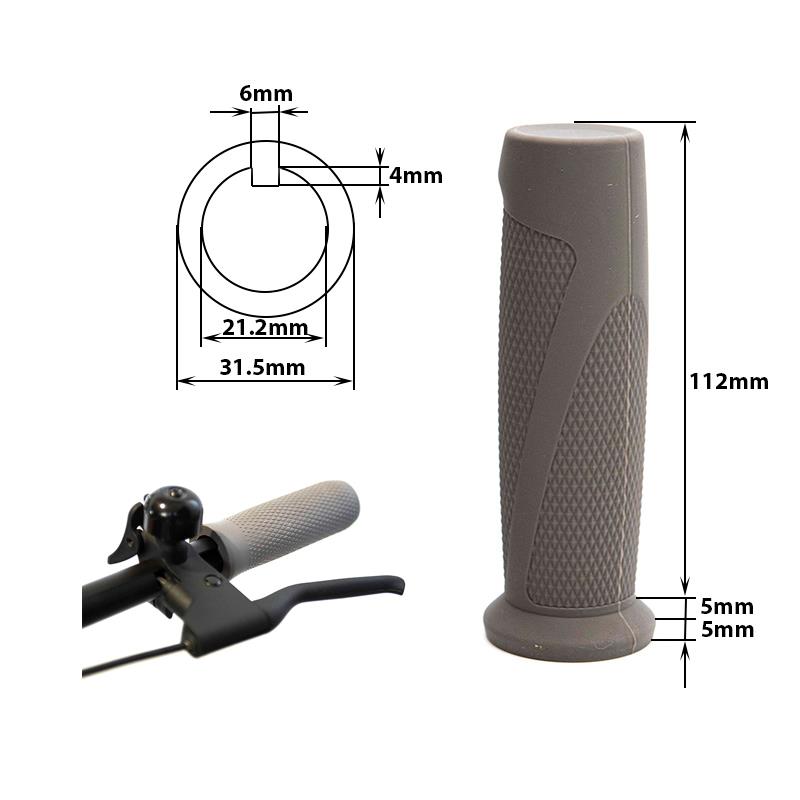 Puños de silicona grises para Ninebot series F y D - 2 uds - RuedaQrueda