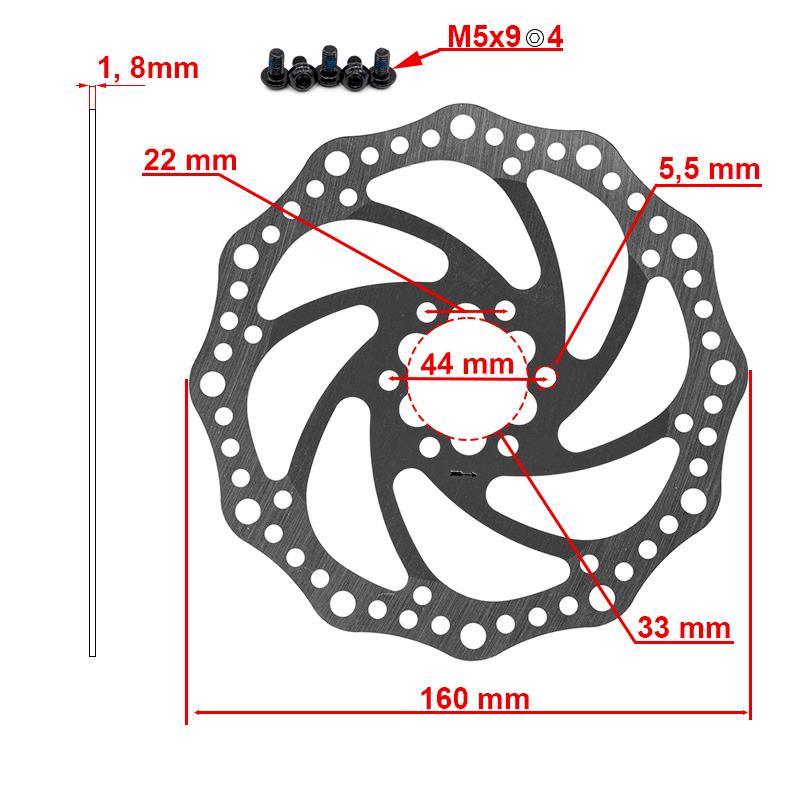 Disco de freno R6.1 160mm 6H  [RAMBOMIL] - RuedaQrueda