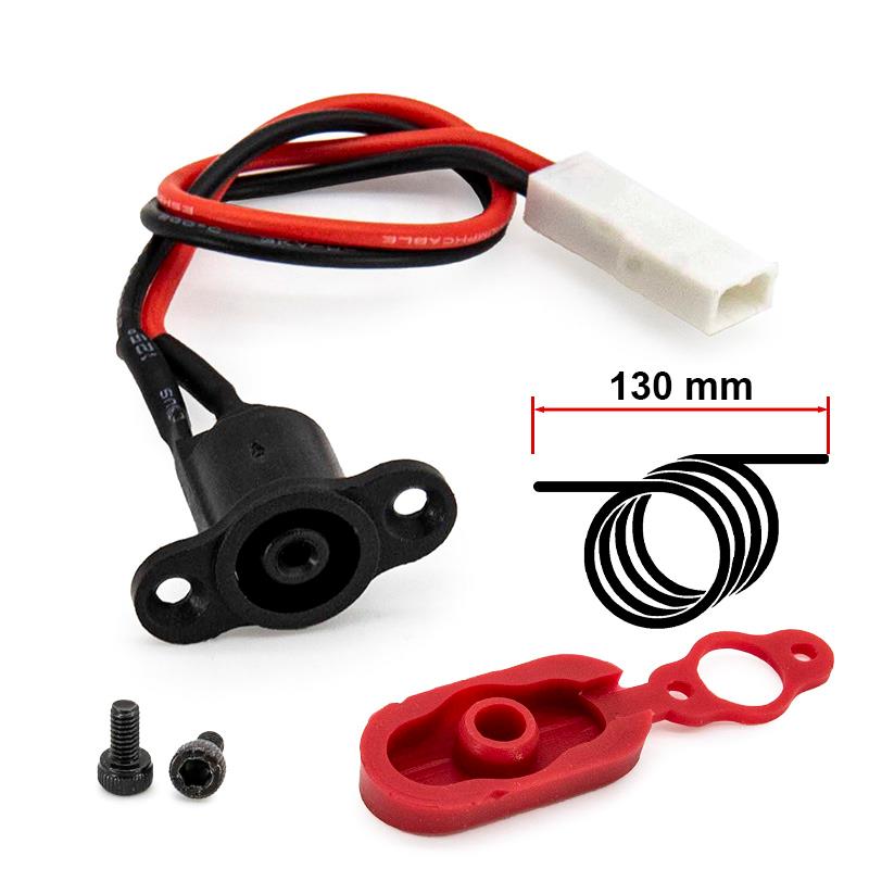 Puerto de carga DC 8mm con tapa para Xiaomi M365 y Pro - RuedaQrueda