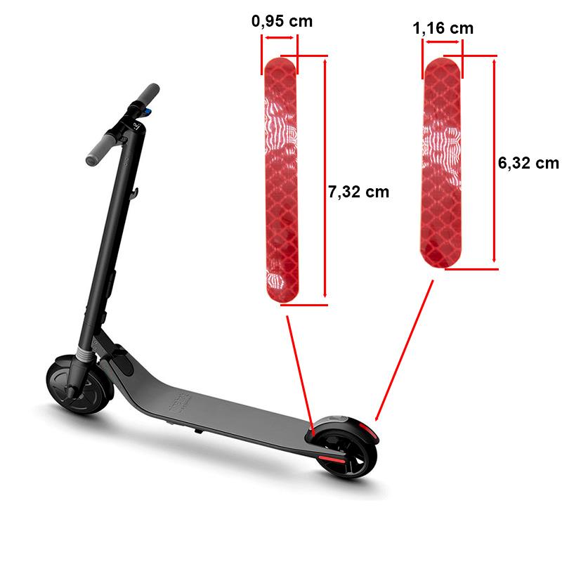 Adhesivos rojo para Ninebot Es1 Es2 Es4 - RuedaQrueda