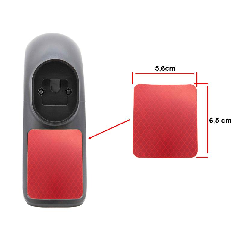 Pegatina reflectante 50x60mm roja para guardabarros Xiaomi - 10uds - RuedaQrueda