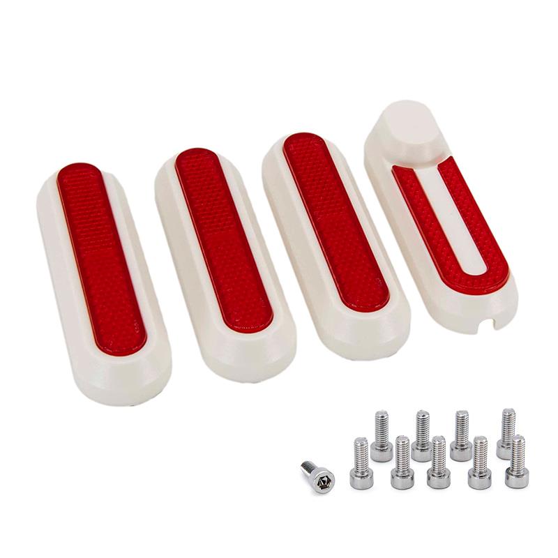 Catadióptrico blanco con reflector rojo para Xiaomi - RuedaQrueda