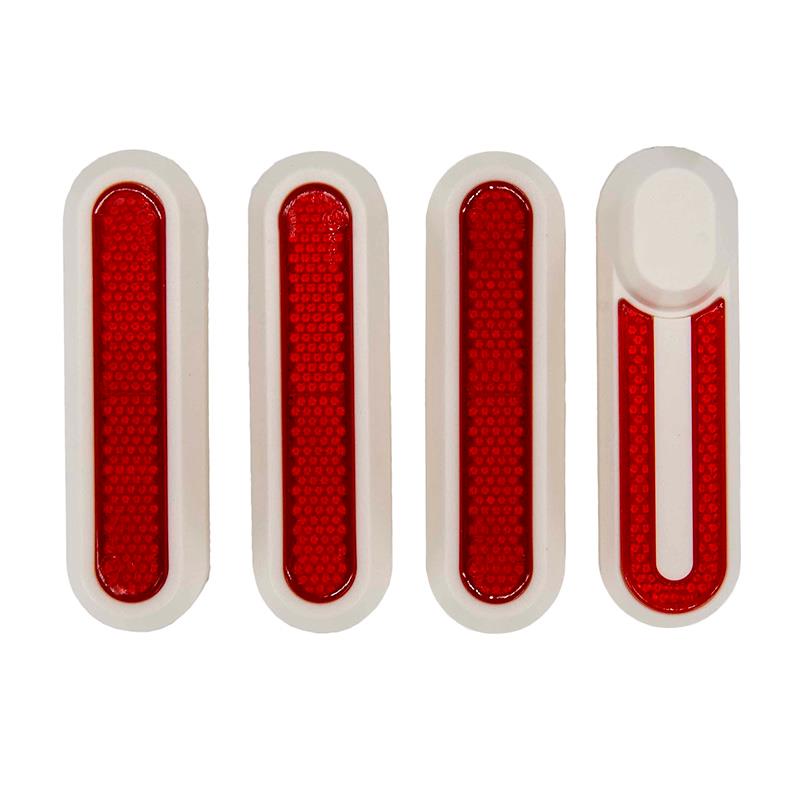 Catadióptrico blanco con reflector rojo para Xiaomi - RuedaQrueda