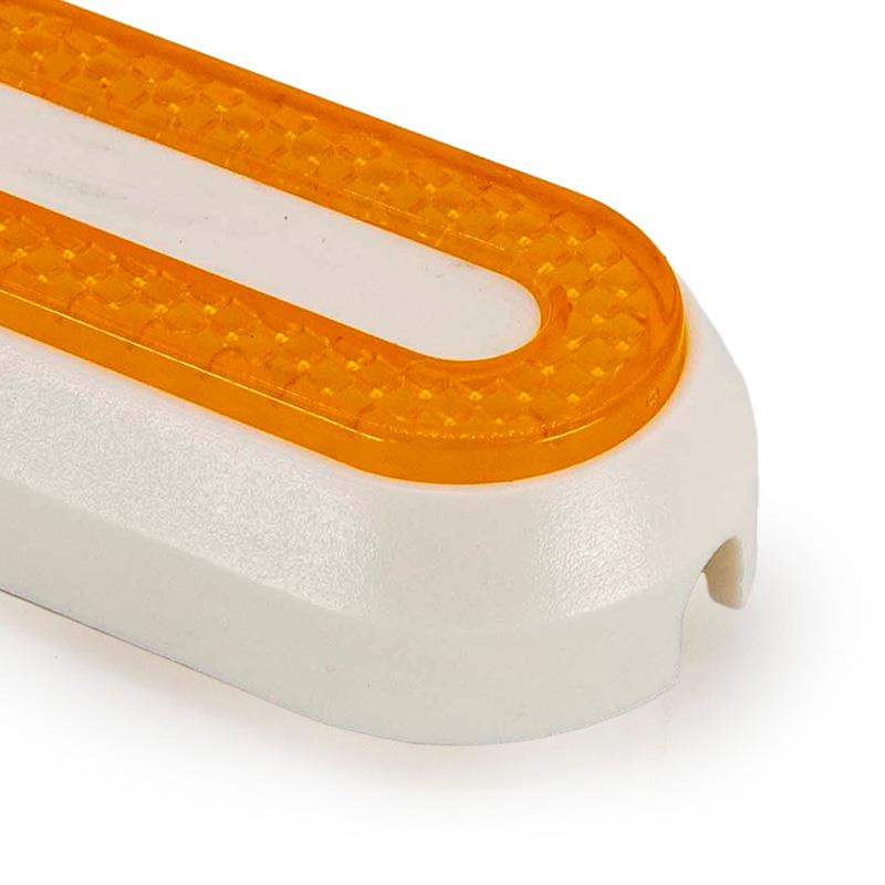 Catadióptrico blanco con reflector amarillo para Xiaomi - RuedaQrueda