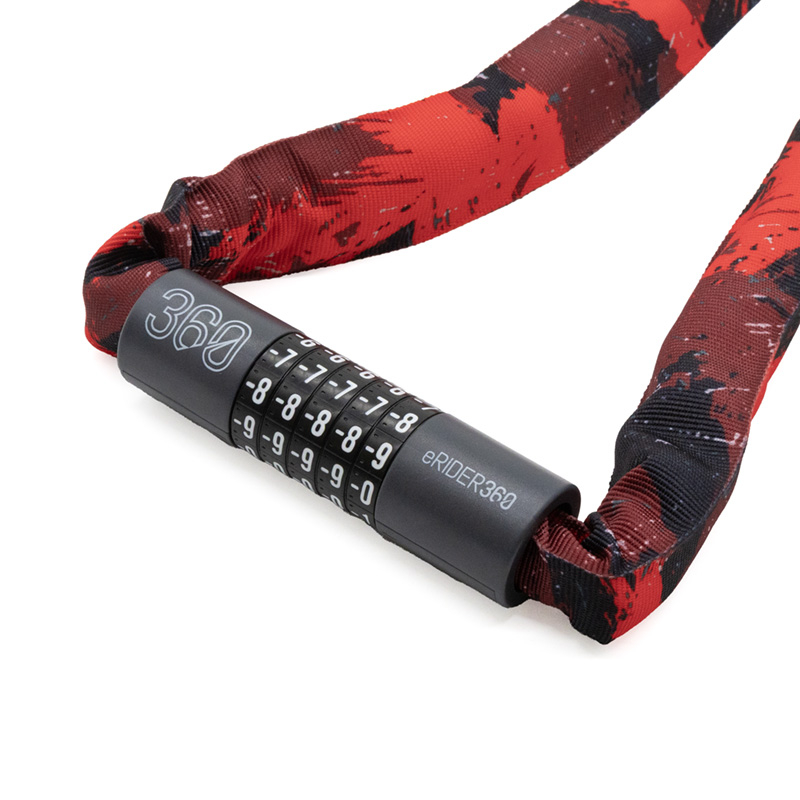 Candado de contraseña EWLK022 funda tela roja - RuedaQrueda